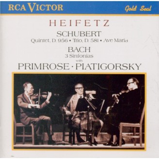 SCHUBERT - Heifetz - Quintette à cordes à deux violoncelles en do majeur..
